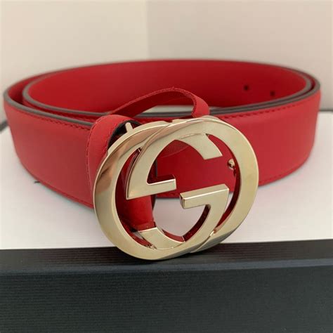 gucci red belt women sale|red suede Gucci.